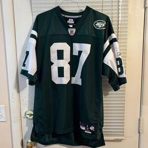 NY Jets Laveranues Coles #87 Jersey NFL Reebok On Field Mens Large +2 Stitched